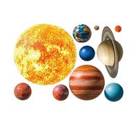 Yarryuter Pegatinas de Pared de Planeta del Solar CalcomaníAs de Pared de Acuarela para GuarderíA DecoracióN Pared con Espacio DIY para HabitacióN de NiñOs