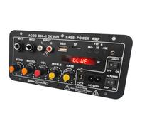 Yarryuter Placa Amplificadora Bluetooth Digital Subwoofer Micrófono Dual Karaoke Amplificador Altavoz Cine en Casa DIY 30W Enchufe UE