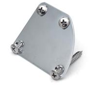 Yarryuter Placa de Mástil para Guitarra Eléctrica, Corte Curvo, Semicircular, Asimetría, Junta de Mástil, Placa de Montaje Posterior, 4 Orificios con Tornillos B