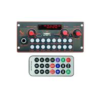 Yarryuter Placa Decodificadora de MP3 2x10W 20W Amplificador Reproductor de Audio 5V DIY Reproductor de MP3 Módulo de Radio FM para Automóvil TF USB Micrófono Grabación Bluetooth5.3 B