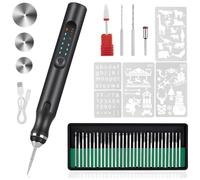 Yarryuter Pluma de Grabado EléCtrica, MáQuina de Grabado InaláMbrica, Grabador Rotativo PortáTil de Bricolaje para JoyeríA, Madera, Vidrio, Tallado en Piedra