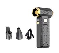 Yarryuter Potente Soplador de Aire Eléctrico Portátil, Aspirador de Polvo con Ventilador de Alta Potencia, Carga Tipo C, 55 M/S, Sin Escobillas, Turbocompresor.