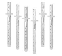 Yarryuter Regla de Bolsillo de 6 Piezas con Clips Desmontables, Regla de Bolsillo de Precisión, Regla Métrica, Regla de Maquinista de Escala de Acero Inoxidable de 6 Pulgadas