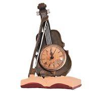 Yarryuter Reloj Violín para Decoración Escritorio, Figura Reloj Violín Resina, Reloj Vintage con Forma Violín, Reloj Escritorio, Adorno Guitarra, Decoración del Hogar