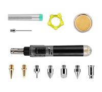 Yarryuter Soldador de Gas Inalámbrico Pistola de Soplador Antorcha Autoencendido Arranque Instantáneo Herramienta de Soldadura con Control de Llama Ajustable,D