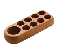 Yarryuter Soporte de Exhibición de Aceites Esenciales de Madera para de 5 Ml y 10 Ml, Organizador de Cosméticos con 9 Orificios, Organizador Rectangular