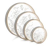 Yarryuter Tambor Oceánico de Cuentas Onduladas de 6/8/10/12 Pulgadas, Tambor con Sonido Marino y Concha de Madera, Instrumento Musical de Percusión.