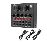 Yarryuter Tarjeta de Sonido V8 Cambio de Voz Transmisión en Canto Karaoke Auriculares Tarjeta de Sonido Externa en Grabación para Casa Móvil KTV