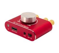 Yarryuter X15H 15WX2 Amplificador de Audio Estéreo Digital de Potencia Amplificador Teatro Control Remoto HiFi 5.1 Placa Amplificadora Bluetooth Rojo