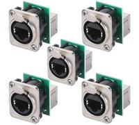 Yarryuter ZóCalo de Chasis Ethercon Rj45, Conector de Montaje en Panel de AlimentacióN/Paso D-N8FDP RJ45, Conector de Montaje en Panel Vertical Cat5 RJ45 Serie D