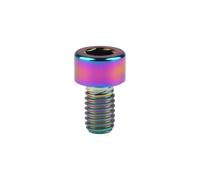 Yaruijia Tornillo de titanio M6 x 10 15 16 18 20 25 30 35 40 45 50 55 60 65 mm DIN912 tornillo Allen de cabeza de tapa para pinza de freno de disco de bicicleta (arcoíris, M6 x 10 mm)