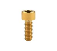 Yaruijia Tornillo de titanio M6 x 10 15 16 18 20 25 30 35 40 45 50 55 60 65 mm DIN912 tornillo Allen de cabeza de tapa para pinza de freno de disco de bicicleta (dorado, M6 x 15 mm)