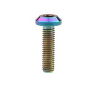 Yaruijia Tornillo de titanio M8 x 15/20/25/30/35/40 mm cabeza de paraguas Allen tornillos para piezas de bicicleta motocicleta (M8 x 30 mm, arco iris)