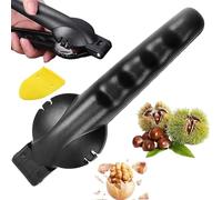 YARUJING Alicates Castañas Pelador De Castañas De Acero Inoxidable Corta Castañas Cortar Castañas Multifunción Manual Chestnut CutterPara Castañas,Nueces,Avellanas y Otros Frutos Secos(Negro)