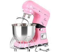 YARUMD FOOD Batidora Amasadoras Reposteria 1000W,Amasadora De Pan Para Repostería,5L Robot De Cocina Amasador,6 Velocidades Bajo Ruido Bol De Acero Inoxidable,Rosado
