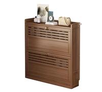YARUQN Armario Zapatero Estrecho De Bambú, Mueble Zapatero con 2/3 Puertas Abatibles, Zapateros Estrechos Y Altos para Pasillo De Casa, Dormitorio Y Recibidor, Ancho 17cm