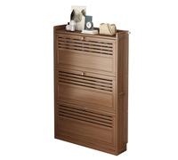 YARUQN Armario Zapatero Estrecho De Bambú, Mueble Zapatero con 2/3 Puertas Abatibles, Zapateros Estrechos Y Altos para Pasillo De Casa, Dormitorio Y Recibidor, Ancho 17cm
