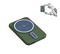 Yarvoney Batería Externa Inalámbrica, 10000 mAh Mini Power Bank, Ultra Fina y Ligera, Carga Rápida Magnética, para iPhone, Samsung, Tabletas, Chaleco Calentado (Verde)