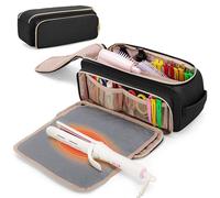 YARWO Bolsa para Herramientas de Cabello Estera Resistente al Calor, Negro
