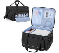 Yarwo Funda Transporte para Impresora con Divisores, 47 x 42 x 32 CM | Bolsa Acolchada con Divisores para Impresora Térmica, Rollos de Medios y Papel Compatible con DNP/Fujifilm/HiTi