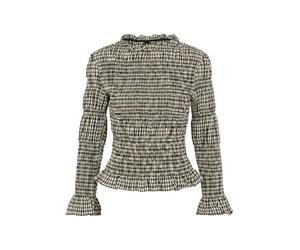 YAS Blusa 'YASCHEMMA' beige / negro XL beige / negro