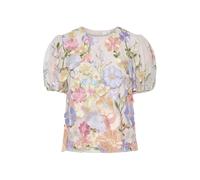 YAS Blusa 'YASFlowering' azul claro / amarillo claro / verde / lila XS EUR