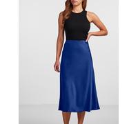 Yas Falda midi satinada. Azul 36 (S)