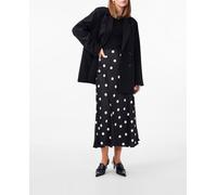 Yas Falda midi satinada. Negro 36 (S)