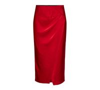 Yas Falda midi satinada. Rojo 38 (M)