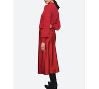 Yas Falda midi satinada. Rojo 42 (XL)