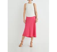 Yas Falda midi satinada. Rosa 34 (XS)