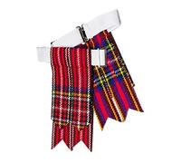 YAS Kilt Flashes para hombres con ajustadores de hebilla pesados, calcetines lisos y tartán, destellos de falda escocesa/liga de lana acrílica puntiaguda, Stewart Real, Taille unique
