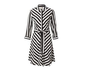 YAS Vestido camisero 'YASSavanna' negro / blanco 44 negro / blanco
