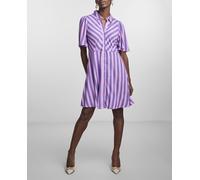 Yas Vestido corto camisero. Morado 42/XL