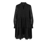YAS Vestido Corto Yasholi LS S. Noos para Mujer, Negro, S