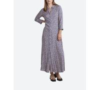 Yas Vestido largo de mujer camisero. Azul índigo 38 (M)