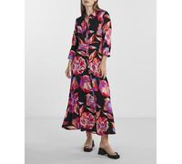 Yas Vestido largo de mujer camisero. Negro 34 (XS)