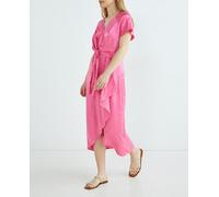 Yas Vestido largo satinado. Rosa 34/XS