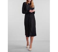 Yas Yas - Vestido camisero plisado. Negro Talla 40
