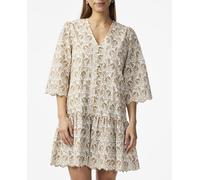 Yas Yas - Vestido corto bordado. Blanco Talla 38