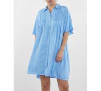 Yas Yas - Vestido corto camisero. Azul Talla 38