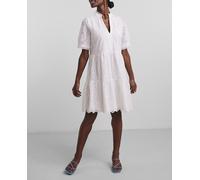 Yas Yas - Vestido corto de mujer troquelado. Blanco Talla 34