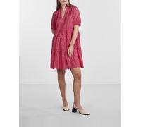 Yas Yas - Vestido corto de mujer troquelado. Rosa Talla 34