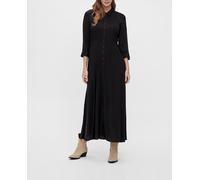 Yas Vestido largo de mujer camisero.. Negro 34/XS