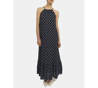 Yas Yas - Vestido largo lunares. Azul marino Talla 36