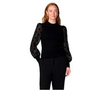 YAS Yasdotme LS Knit Pullover S. Noos Suéter pulóver, Negro, L para Mujer