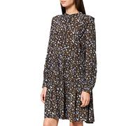 YAS Yasmello LS Dress S. Vestido Informal, Negro/AOP: Estampado Mello, Mujer