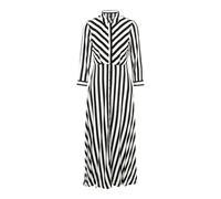 YAS Yassavanna - Vestido Largo para Mujer, Negro/Rayas: Rayas Blancas, XXL