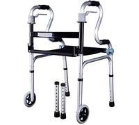 YAsao Andador para Ancianos, Cuatro Ruedas con Asiento, Marco de Aluminio Plegable y liviano, Ayuda de Movilidad para Caminar al Aire Libre Adecuada para el hogar