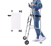 YAsao Andador Vertical Resistente con reposabrazos, Tabla de baño para Personas Mayores discapacitadas, Personas más Bajas, Altura Ajustable, Andador médico Plegable (Color: Plata)